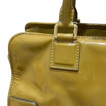 LOEWE ロエベ パテントレザー エナメル アマソナ パドロック 南京錠 付き_画像5