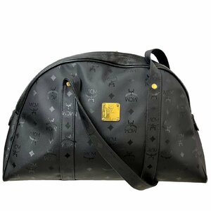 1円 エム・シー・エム MCM ヴィセトス ナイロン/レザー 黒 ショルダーバッグ なし