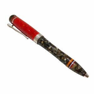 デルタ 少数民族シリーズ MAASAI マサイ 回転式 ボールペン シルバー925 赤系