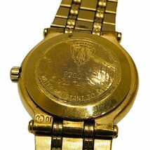 グッチ 9200L Qz 3針 デイト 黒文字盤 ゴールド系 レディース 腕時計 稼働品_画像8