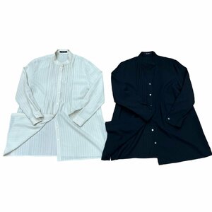 1円 Aquascutum アクアスキュータム 白系 黒系 ブラウス 長袖 セット レディース