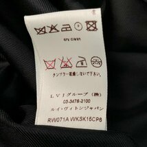 LOUIS VUITTON ルイヴィトン ミディアムスカート サイドスリット コットン ブラック 38_画像9