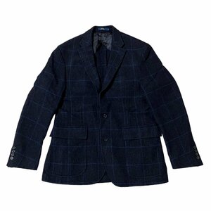 １円 RALPH LAUREN ラルフローレン ポロ ジャケット ウール×アルパカ ネイビー系 メンズ 40S