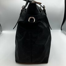 GUCCI グッチ 510332 2Way トートバッグ ハンドバッグ ショルダーバッグ ナイロン レザー ブラック GG_画像3