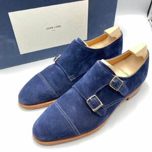 John Lobb ジョンロブ ウィリアム WILLIAM ダブルモンク ストラップシューズ 6E 9795ラスト スエード ドレスシューズ