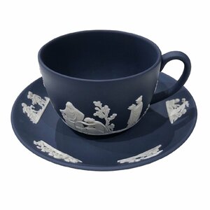 ★Wedgwood ウェッジウッド ジャスパー ポートランドブルー カップ&ソーサー 食器