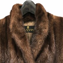 ランバン ミンク AMERICAN FUR AWARDS 5星 ブラウン系 ハーフコート ネーム入り 毛皮_画像2