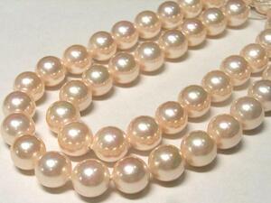 Shell Pearl Round Pink около 8 мм подряд продаж 3001040 ☆