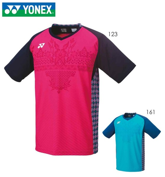 【10445（161）M】YONEX(ヨネックス) メンズゲームシャツ ターコイズ サイズM 新品未使用タグ付 バドミントン テニス　2023モデル