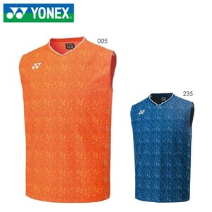 [10481(005)L]YONEX( Yonex ) men's game shirt orange size L new goods unused tag attaching badminton tennis 2023 model 