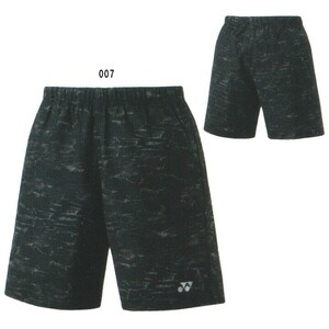 [15182 007 XO]YONEX( Yonex ) men's knitted shorts black size XO new goods unused tag attaching badminton 2024.1 month sale 