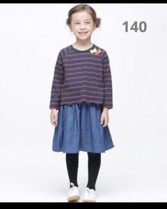 ラゲッドワークス　140cm 新品 ワンピース ボーダー 女の子 ガールズ　ドッキングワンピース