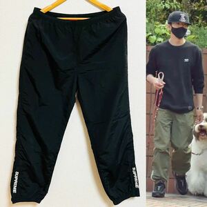 Supreme Warm Up Pant Black White M 18aw 2018年 黒 ブラック ホワイト ウォームアップ パンツ ナイロンパンツ キムタク着 木村拓哉着