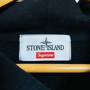 Supreme Stone Island Hooded Sweatshirt Black M 17aw 2017年 黒 ブラック ストーン アイランド フード スウェットシャツの画像6