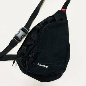 Supreme Sling Bag Black 4L 20aw 2020年 黒 ブラック スリングバッグ ウエストバッグ ショルダーバッグ ポーチ サコッシュ ボックスロゴ