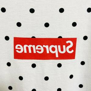 Supreme COMME des GARCONS SHIRT Box Logo Tee White Red S 12ss 2012年 白 赤 ホワイト レッド コムデギャルソン ボックスロゴ ドット柄の画像3