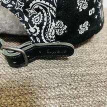 Supreme Bandana Camp Cap Black Free 21ss 2021年 黒 ブラック バンダナ キャンプ キャップ ボックスロゴ ペイズリー_画像5