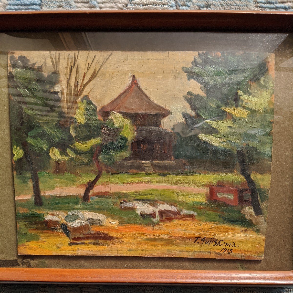 [Reproduction] Takeji Fujishima, Summer, Oil painting, Signed, Painting, Oil painting, Nature, Landscape painting