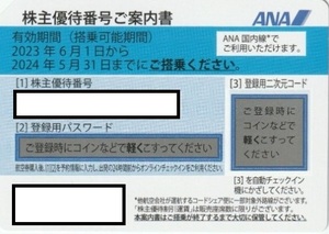 ANA 全日空 株主優待券 2024年5月31日迄（二枚まで）