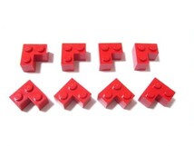 凸レゴ凸　%2357　2x2L字型ブロック（赤）　8個_画像1