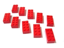 凸レゴ凸　%3001　2x4ブロック（赤）　10個_画像2