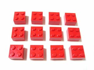 凸レゴ凸　%3003　2x2ブロック（赤）　12個