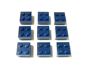 凸レゴ凸　%3003　2x2ブロック（紺）　9個