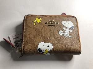 [新品未使用]COACH コーチ　財布　　CE704 カラー　カーキ×レッドウッドマルチ 