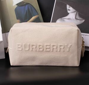 バーバリー 小物入れ コスメポーチ 新品未使用 バーバリー BURBERRY 正規ノベルティ ベージュ ポーチ