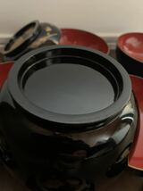 時代　木製漆器　茶懐石道具　蒔絵煮物椀吸物椀　5客_画像8