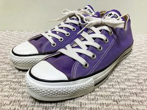 ♪着用極少 米国製 Made in USA 80's Converse Canvas ALL STAR OX PURPLE 80年代 コンバース キャンバス オールスター ロー 紫 US6.5♪