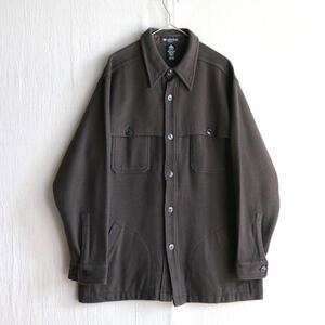 90s USA vintage ウール シャツ ジャケット / L ブラウン ビンテージ O3-12062-9338