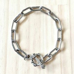 美品 BEAMS Silver Chain Bracelet ビームス シルバーチェーンブレスレット オーバルチェーン アクセサリー 腕輪 インディアンジュエリー