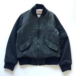 売切！ 別注 Harris Tweed SEVENDAYS=SUNDAY MA-1 type Wool Blouson ハリスツイード セブンデイズサンデイ エムエーワン型 ウールブルゾン