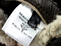 DOG FIGHT 羊革 ムートンジャケット サイズ：5（XL）フード付き ボア ラム革 ドッグファイト フライトジャケット 札幌市 中央区_画像9