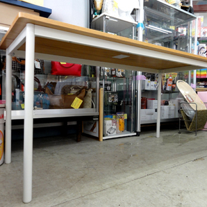 札幌市内近郊限定 良品計画 フリーデスク オーク材 幅：約150cm MUJI 無印良品 机 ミーティング テーブル オフィス 作業台 家具 中央区の画像3