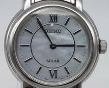 SEIKO セイコー V110-0AC0 ソーラー レディース腕時計 シェル文字盤　5976_画像3