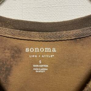 アメリカ古着 ヘンリーネック 半袖 Tシャツ ブリーチ加工 SONOMA ソノマ Sサイズ コットン 【Q235】の画像9