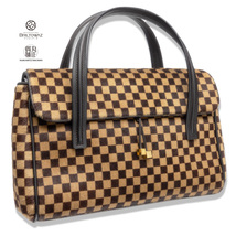 ルイヴィトン ライオン リオン ダミエ・ソバージュ M92131 ハンドバッグ フラップ レザー ハラコ LOUISVUITTON LV レディース(M212148e)_画像2