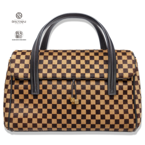 ルイヴィトン ライオン リオン ダミエ・ソバージュ M92131 ハンドバッグ フラップ レザー ハラコ LOUISVUITTON LV レディース(M212148e)