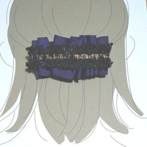 セール☆ハンドメイド☆パープル バレッタ ハンドメイド プリーツリボンバレッタ ラメリボン レディースバレッタ