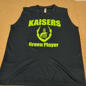 【非売品】 関西大学アメフト部KAISERS　選手支給タンクトップ LL Green Player