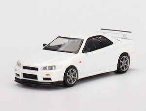 1/64 MINI-GT 日産 スカイライン GT-R R34 Vスペック N1 ホワイト (右ハンドル)【397】