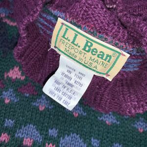 80's 〜90's L.L.BEAN バーズアイ COTTON KNIT