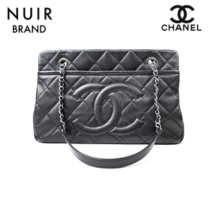 シャネル CHANEL トートバッグ チェーントート キャビアスキン 2013年 カーフ ブラック