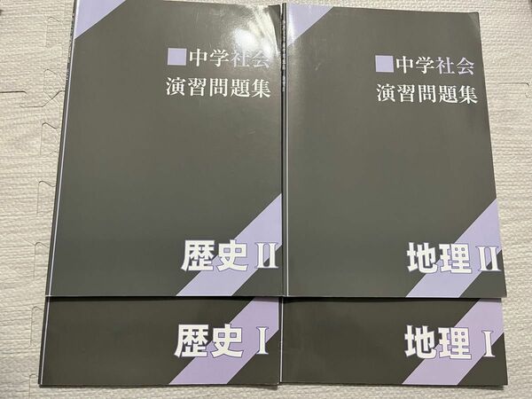 早稲田アカデミー教材　中学社会演習問題集 地理Ⅰ 地理II 歴史Ⅰ 歴史Ⅱ