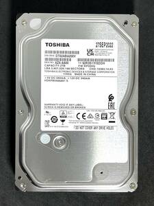 【送料無料】　★ 2TB ★　TOSHIBA / DT02ABA200V　【使用時間： 494 ｈ】 2022年製　稼働少　3.5インチ内蔵HDD AVコマンド対応