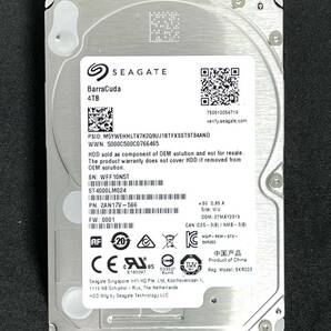 【送料無料】　★ 4TB ★　Seagate / ST4000LM024　【使用時間：12113ｈ】　2019年製　良品　 2.5インチ内蔵HDD/15mm厚/SATA