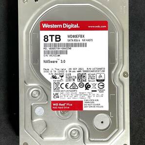 【送料無料】　★ 8TB ★　WD Red Plus / WD80EFBX　【使用時間：4675ｈ】　2021年製　良品　3.5インチ　内蔵HDD　Western Digital RED