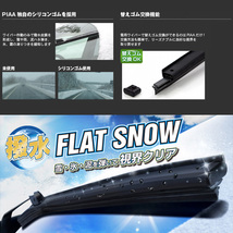 訳あり 展示品 スノーワイパー フラットスノー シリコート 長さ:650mm 呼番:65B 撥水加工 雪用 冬用 PIAA FSS65BW_画像4